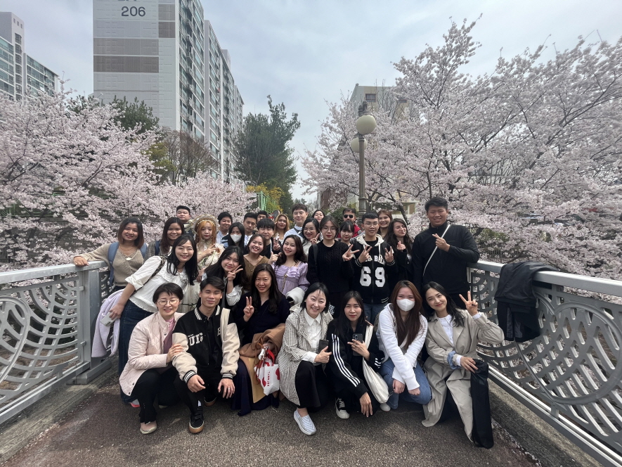 한국어 연수생 벚꽃 구경(울산 남구 무거천)