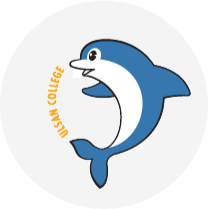 울산대학교의 상징동물인 돌고래의 이미지